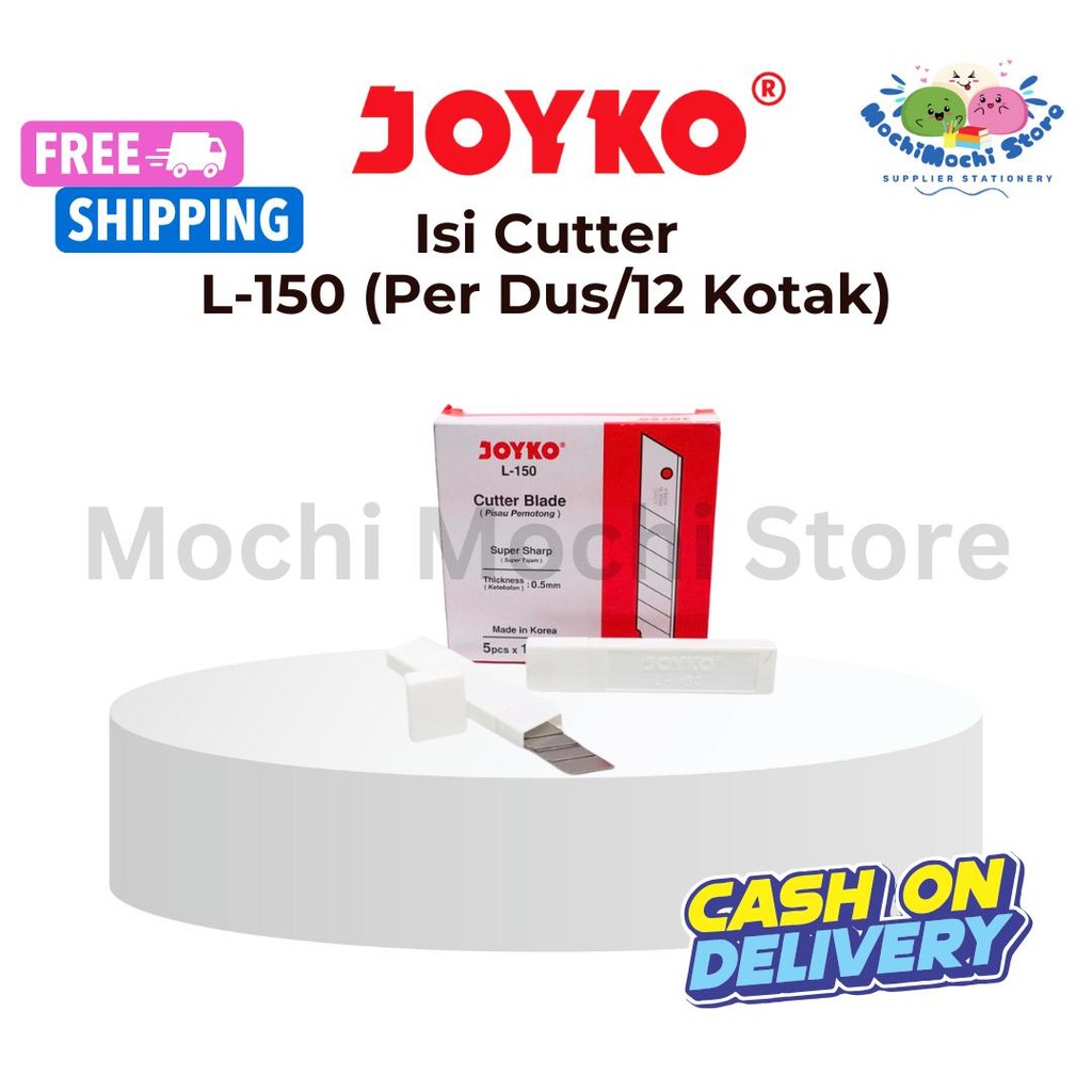 

PER DUS/12 KOTAK/TUBE Cutter Blade Refill Joyko L-150 | Isi Pisau Pemotong Joyko L-150 1 Tube/Kotak Isi 5 Pcs | Refill Cutter Joyko L-150 | Isi Cutter Joyko L-150