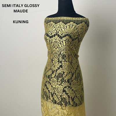 Brokat Rijek Halus Semi Italy Glossy 3D Maude 1 kebaya