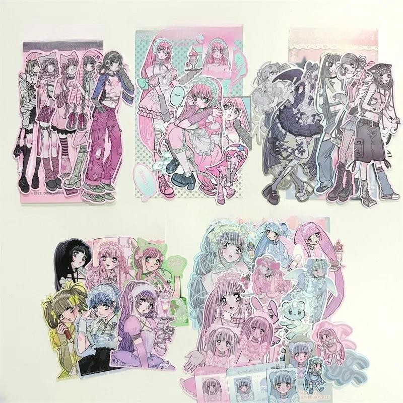 

Korean Style CuteSticker Pack Y2k Sweet Asian Style Maid Guka Character Sticker Decorative Material Sticker