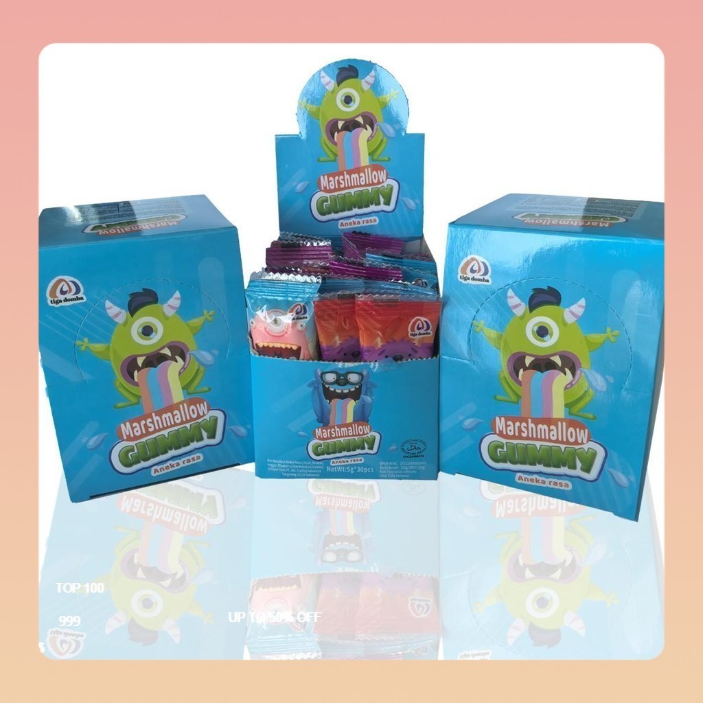 

[Pengiriman 24 jam] Halal HALAL Marshmallow Gummy-Aneka Rasa Buah 120 Pcs