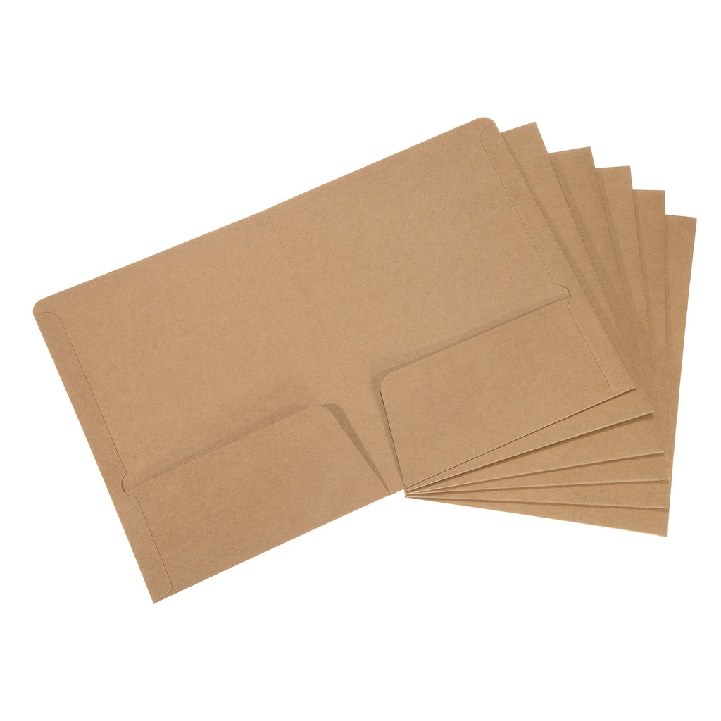 

6Pcs Two-Pocket File Folders A5 Size Letter Files Portfolio Storage Organizer Presentation Folder for School Office Business