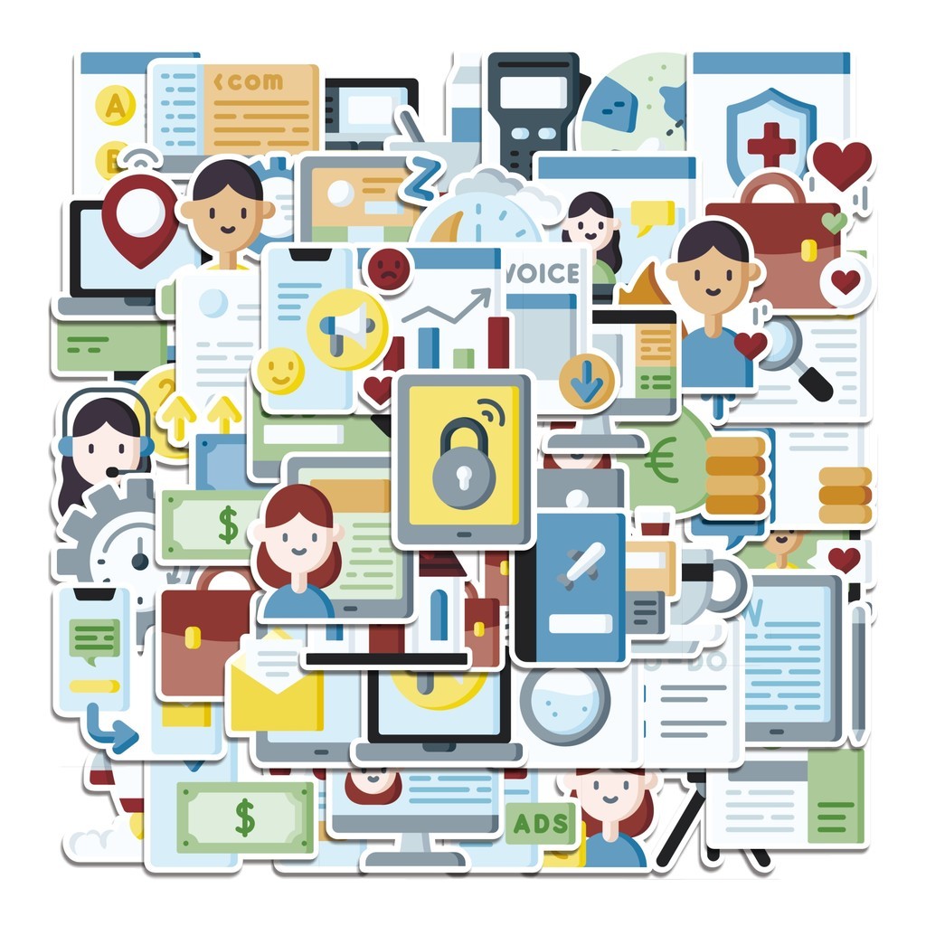 

COD 50 Pcs Stiker Digital Nomad Lucu Anti Air Untuk Dekorasi Notebook Sepeda Skateboard Handphone