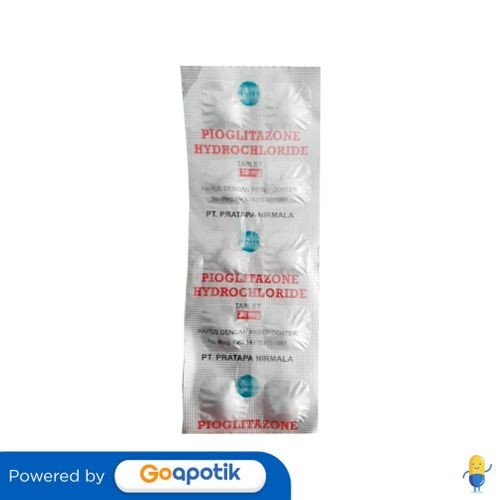 Pioglitazone Hydrochloride Pratapa 30 Mg Strip 10 Tablet