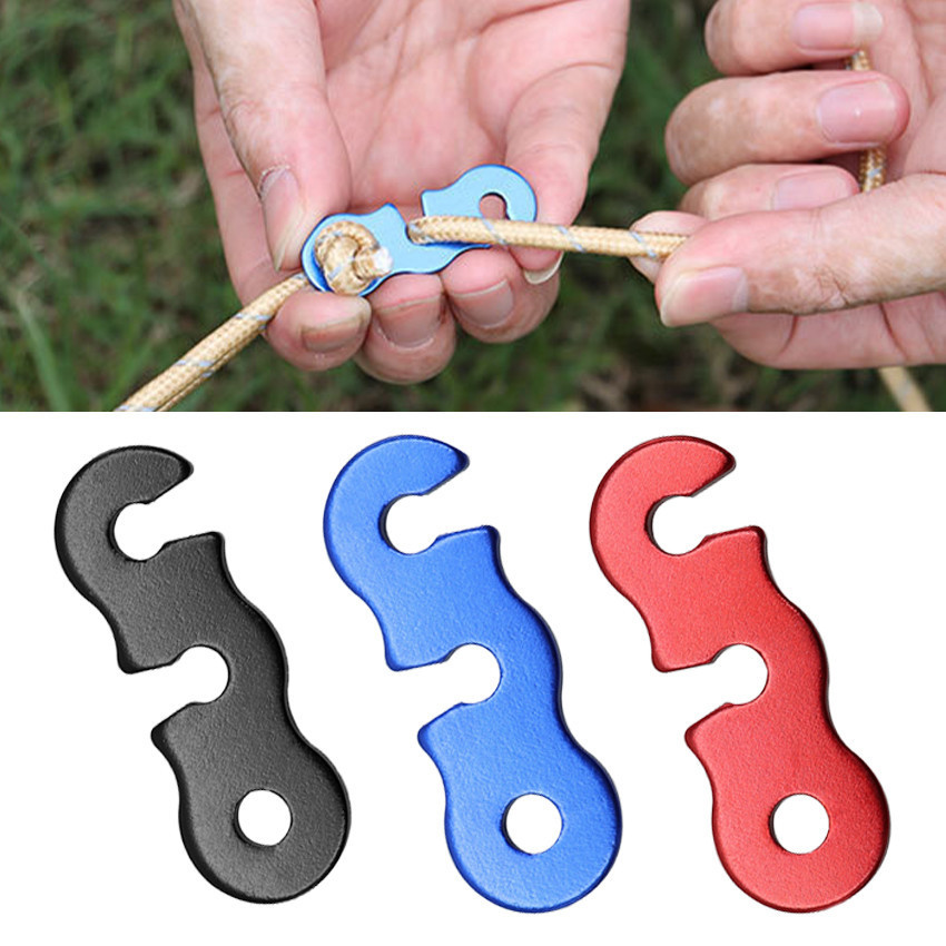 10Pcs Guyline Tenda Besi Stopper Stoper Tenda Camping Stopper Guyline Tali Tenda S Rope Buckle