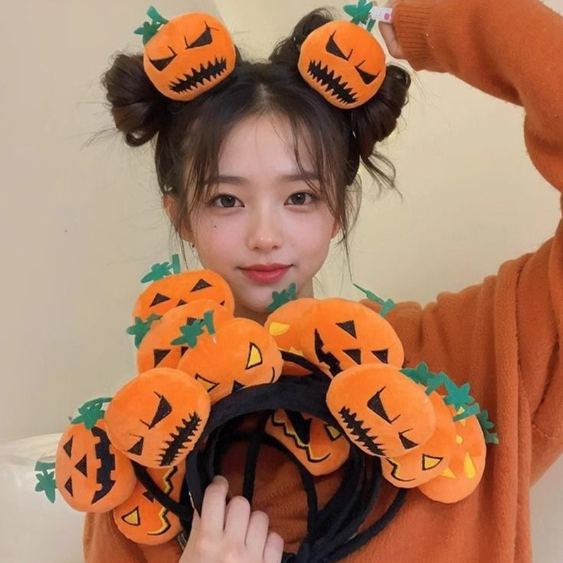 Cartoon Funny Holiday Dress Up Performance Headdress Decoration Devil Pumpkin Headband Halloween Hea