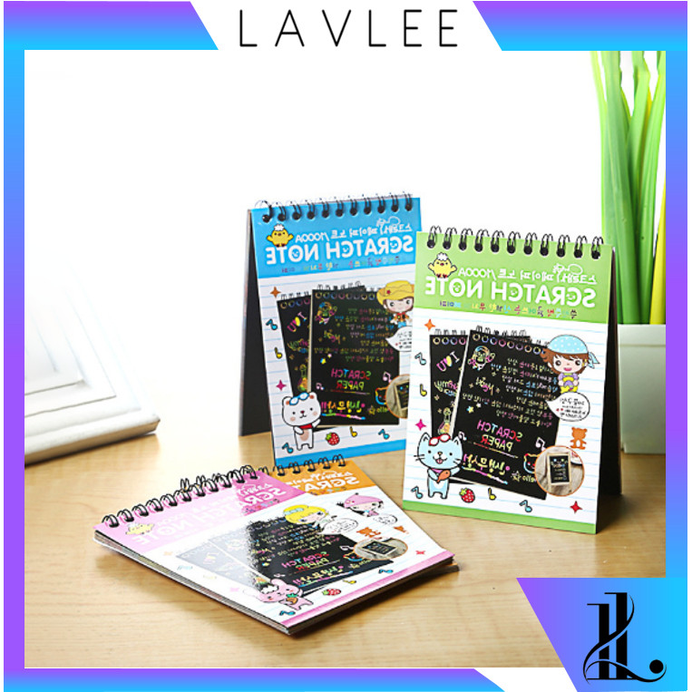 

LAVLEE - 5817 Scratch Note Mini / Buku Gambar Mini Tulis Gores Ajaib Colourfull / Buku Magic Warna Colourful Scratch Note Kecil