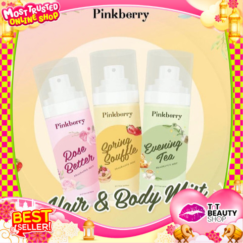 Pinkberry Hair and Body Mist 100ml - Evening Tea - Rose Better - Spring Souffle | TnT Beauty Shop