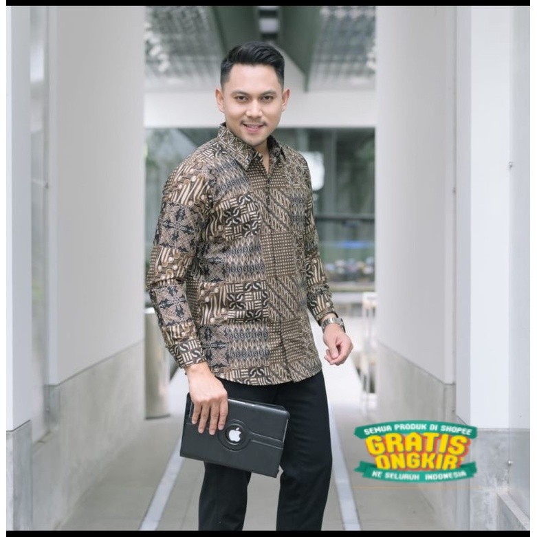 batik pria PARANG WIJOYO KUSUMO lengan panjang full furing halus bahan katun printing premium regule