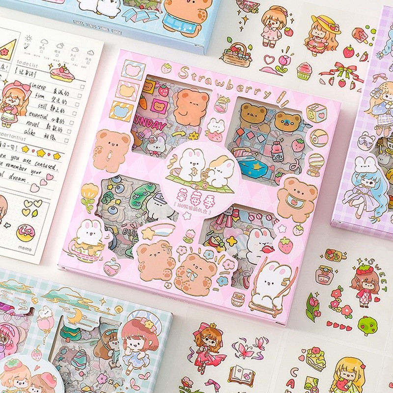 

100 Lembar Motif Kartun Lucu Untuk Dekorasi Handbook DIY