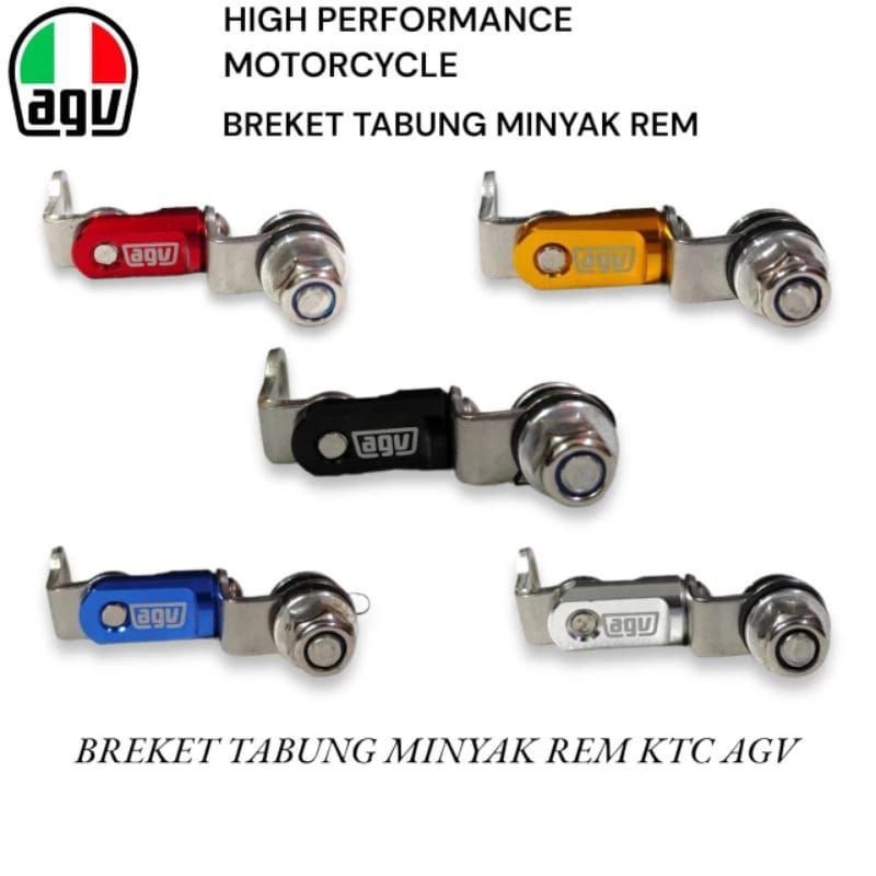 (AGV)Breket Tabung Minyak rem Full Cnc Bracket Tabung Minyak Master Rem Depan& Belakang