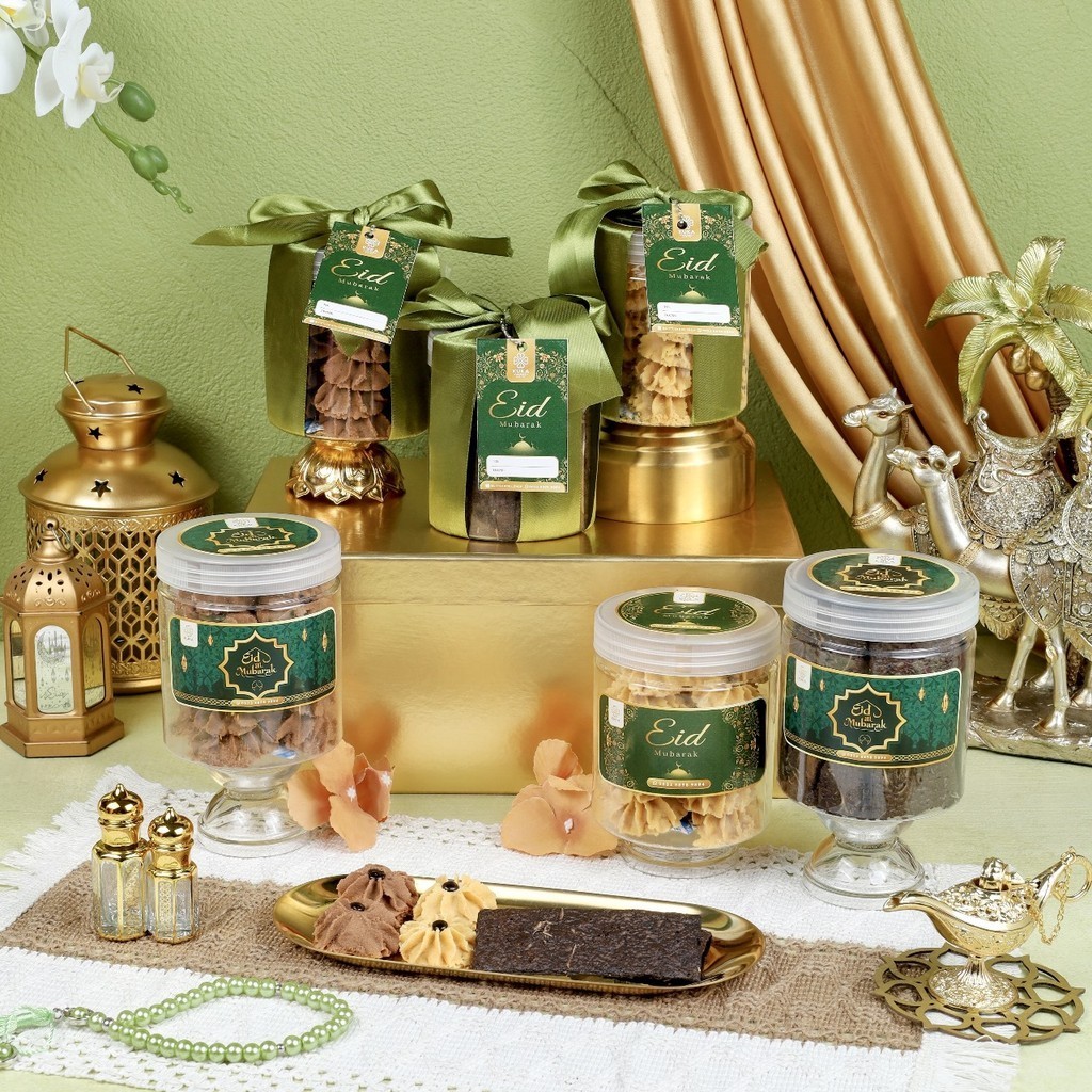 

READY STOCK! Hampers Idul Fitri Mekkah With Cute Ribbon Premium & Hangtag 600ml Hampers Gift Lebaran