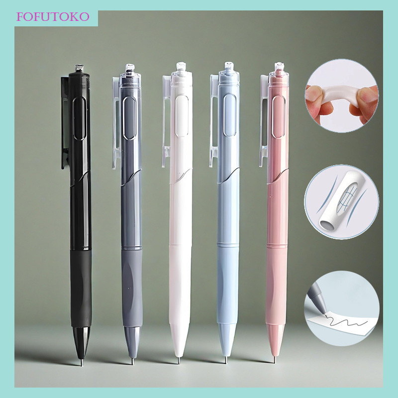 

Gel Pen Pulpen Gel Retractable 4 Warna Pena Netral Cepat Kering 0.5mm 1 PCS/Pena Hitam