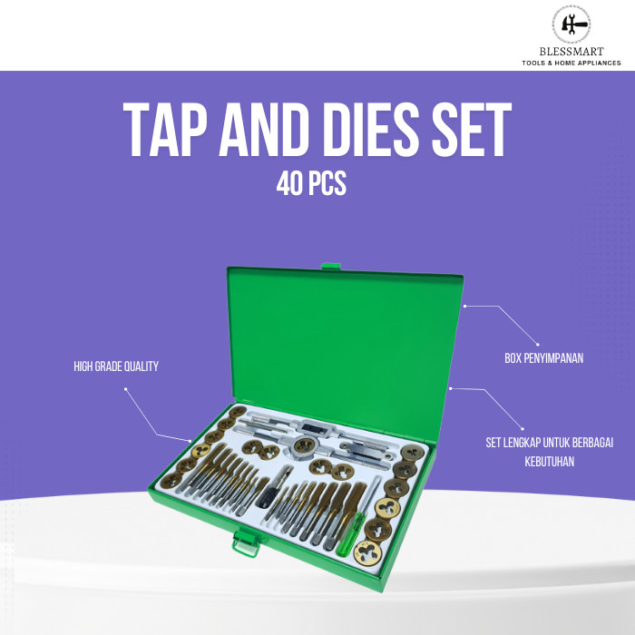 Tekiro Tap & Die Set 40 Pcs