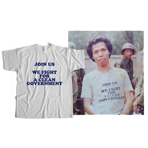 Kaos Dono Warkop Legend - Join Us We Fight For A Clean Government - XL, Putih