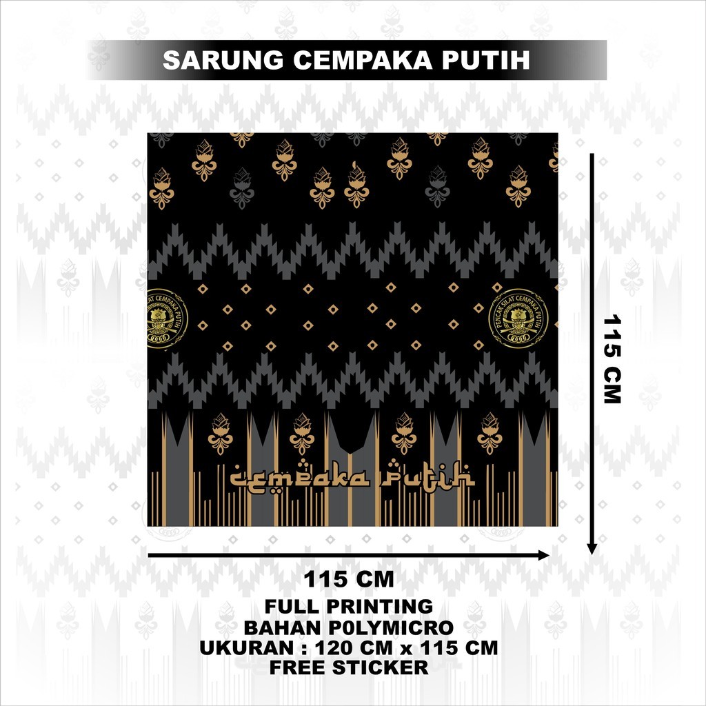Sarung Motif Batik Cempaka Putih Full Printing Dengan Desain Kekinian BY FOXCLOTH