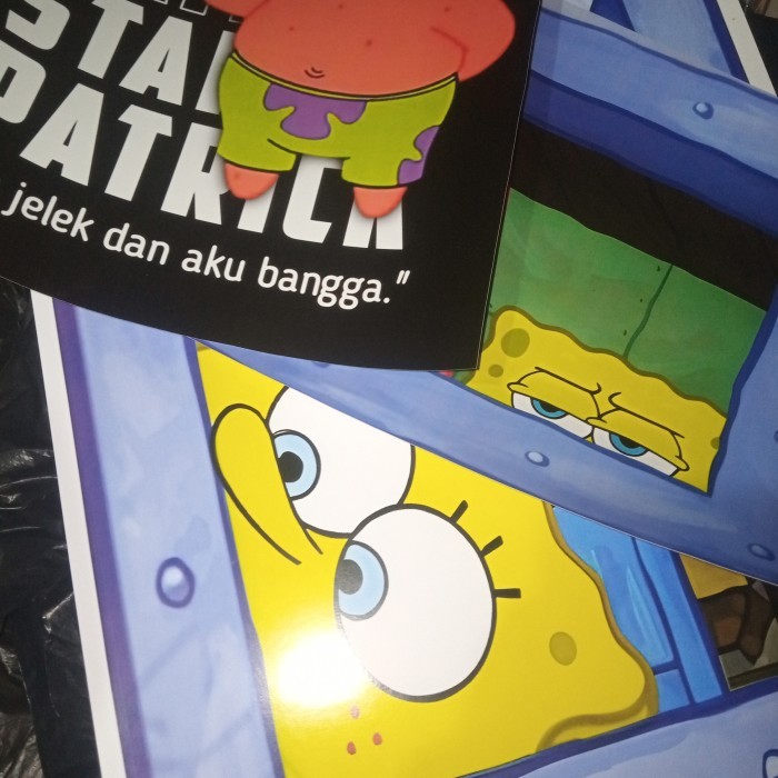 stiker dinding jendela spongebob - 1