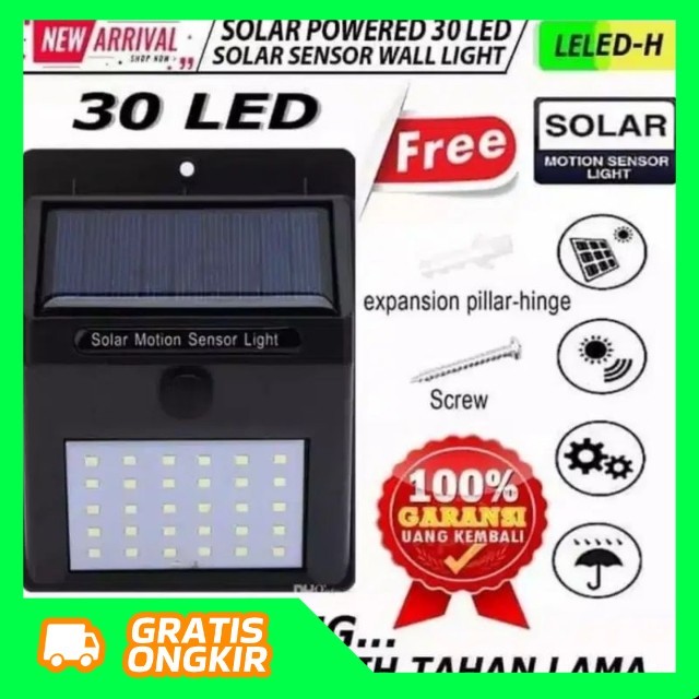 LAMPU DINDING SOLAR 30 LED LAMPU TANGGA SOLAR POWER