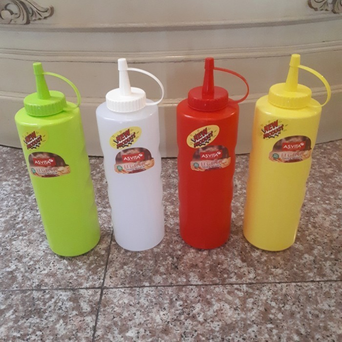 Botol kecap/saus legend 700 - Asvita - Merah - PROMO