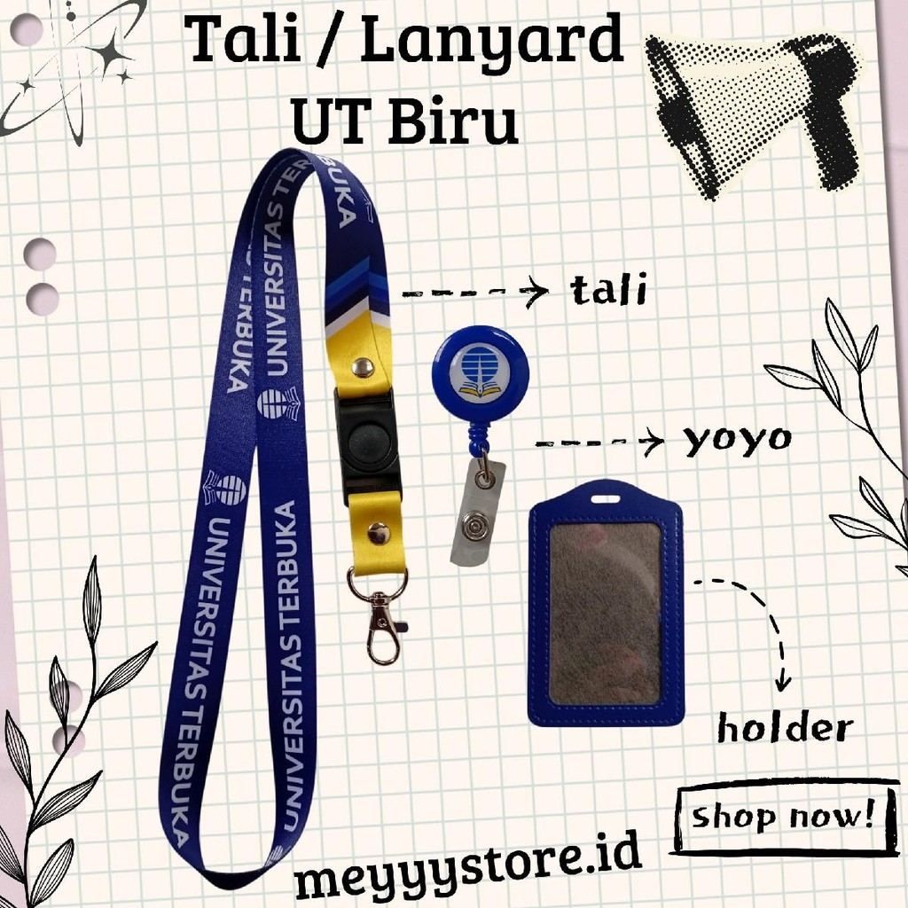 

READYYY Tali Gantungan ID CARD / Lanyard UNIVERSITAS TERBUKA Biru [STOCK MELIMPAH] Termurahhh Harga Grosir!
