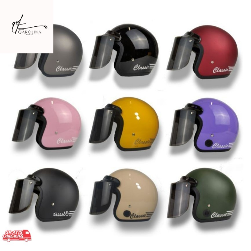Helm Bogo Classic / Helm Bogo Dewasa / Helm Retro Polos SNI