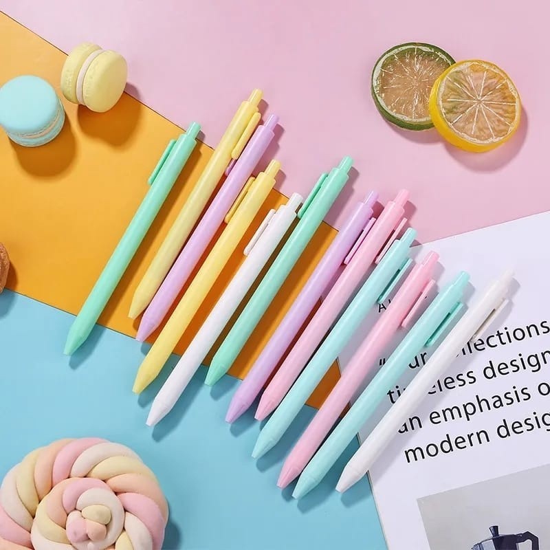 

CRM - Pulpen Macaroon Warna Pastel Pen Macaroon Tinta Hitam