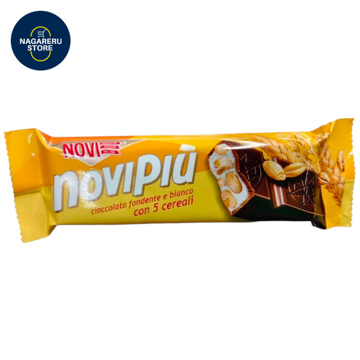 

Novi novipiu dark chocolate with cereal (coklat hitam dan putih dengan sereal) 28 gr