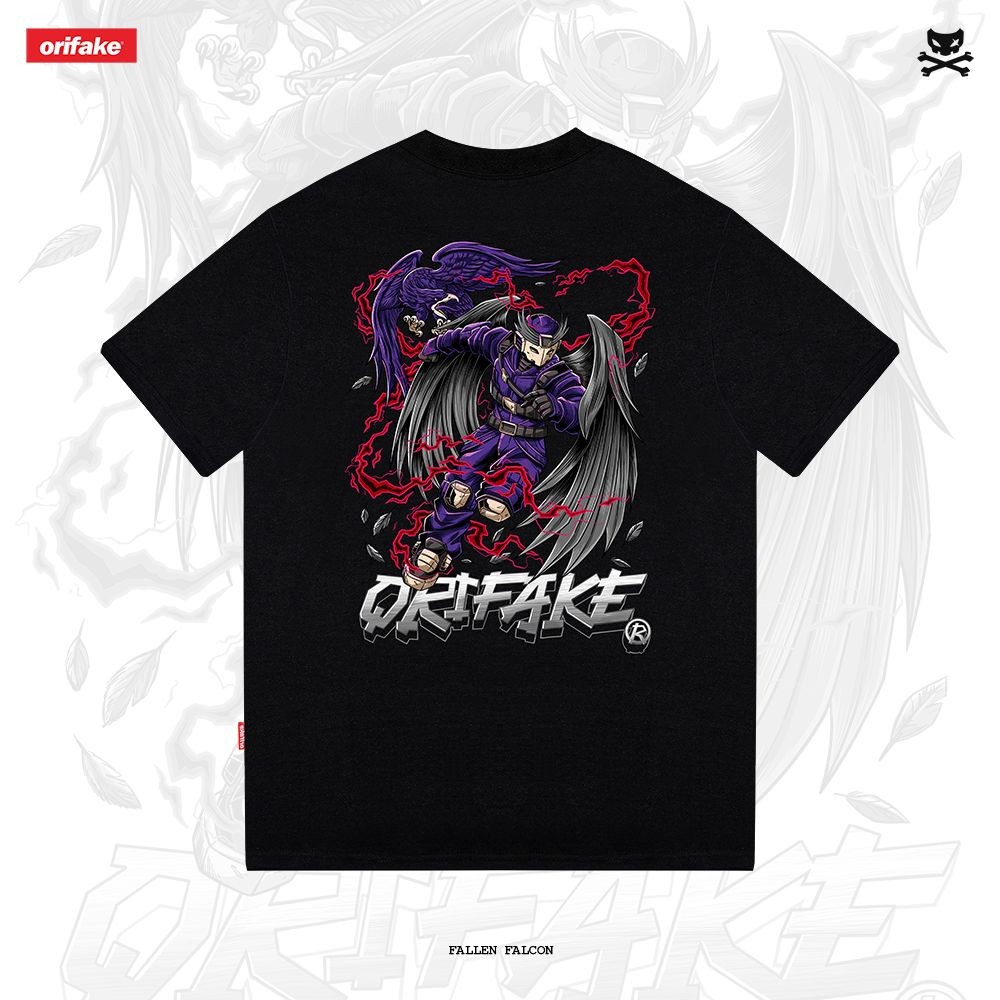 [COD] Orifake - T-Shirt Fallen Falcon 200gsm Kaos Pria Original