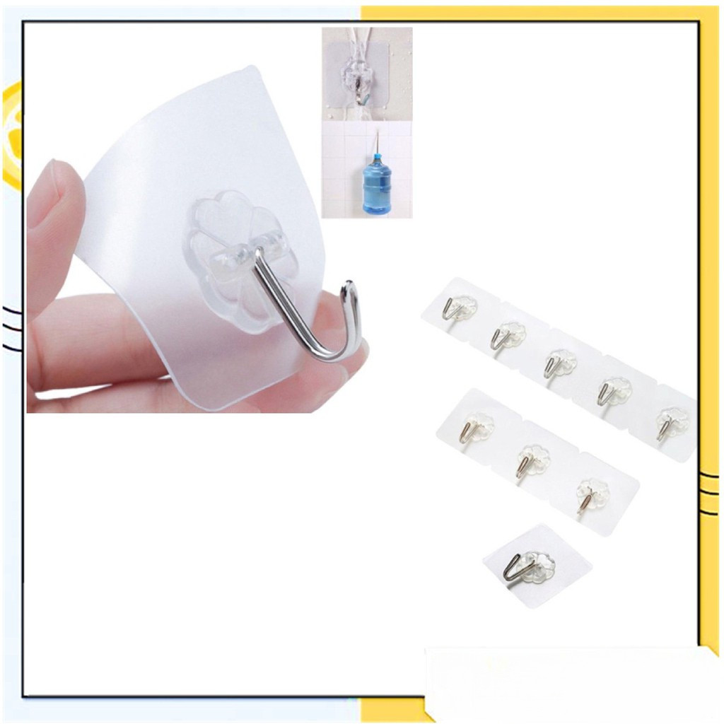 Gantungan Hook Tempel Transparant Serbaguna Gantungan Magic Hanger Besi Cantelan Dinding t Keren