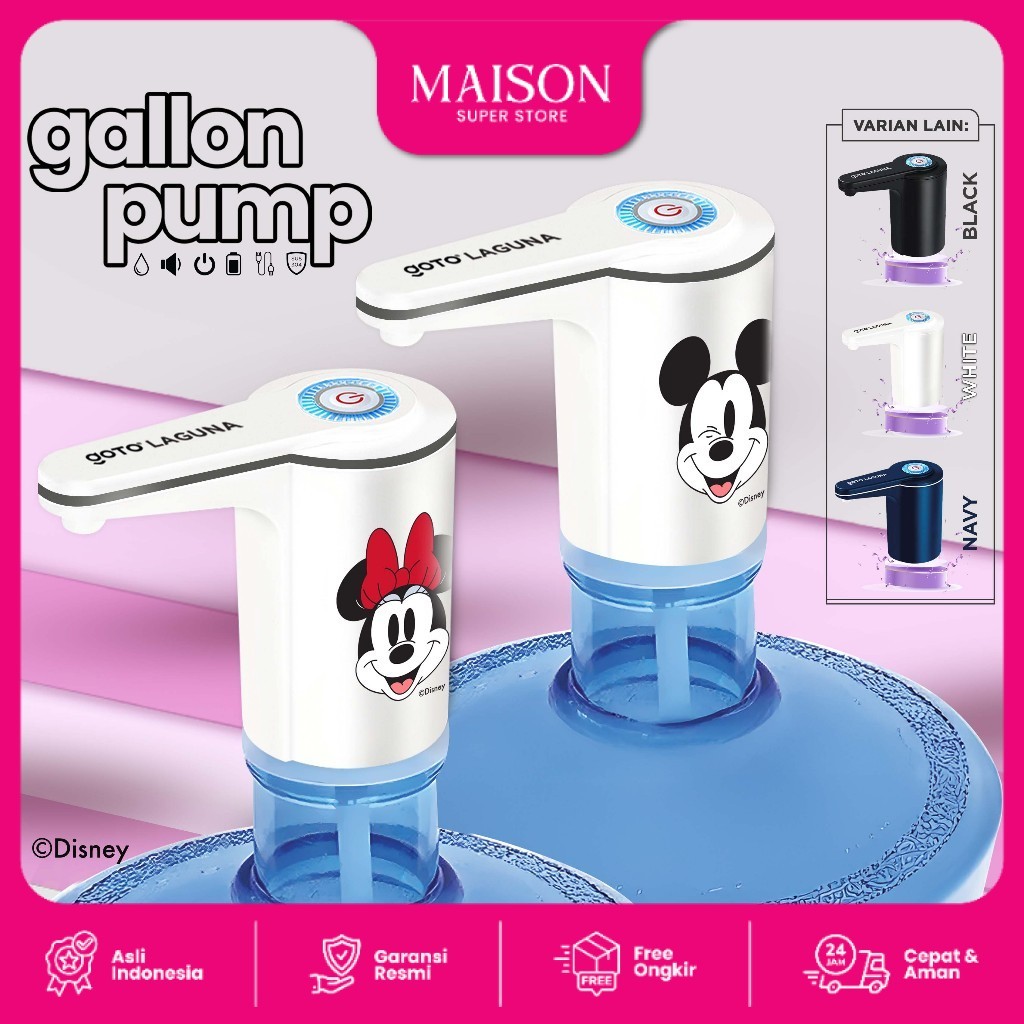 Goto Laguna Gallon Elektrik Dispenser Air Pompa Galon Pump Charge USB