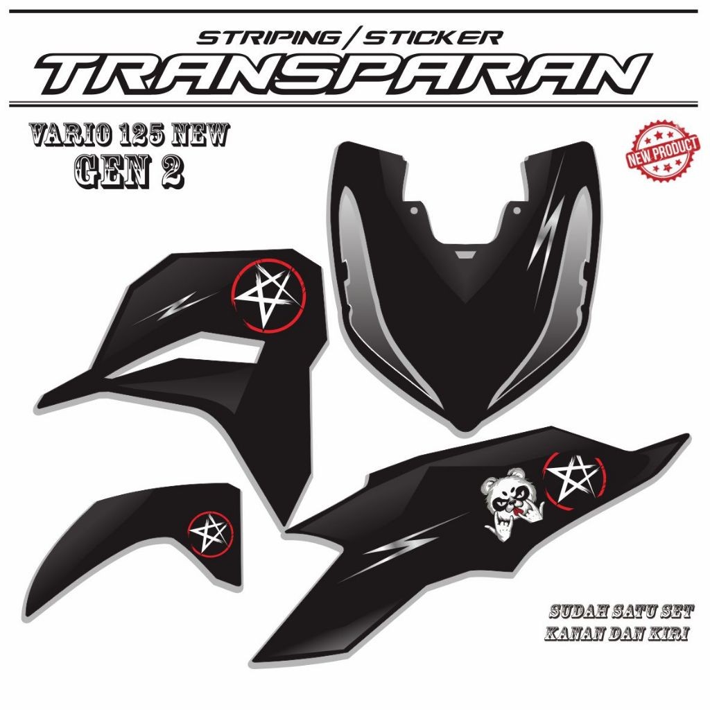 VARIASI KEREN STIKER VARIASI TRANSPARAN UV VARIO 125 NEW GEN 2
