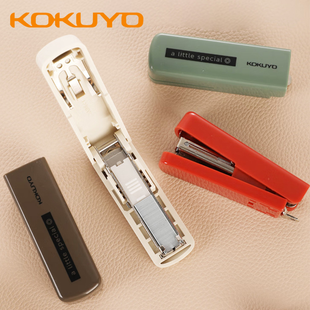 

Japan Kokuyo Stapler Labor-saving Flat Needle Student Mini Size Stapler Powerful Binding Tool School Office Supplies Accessories