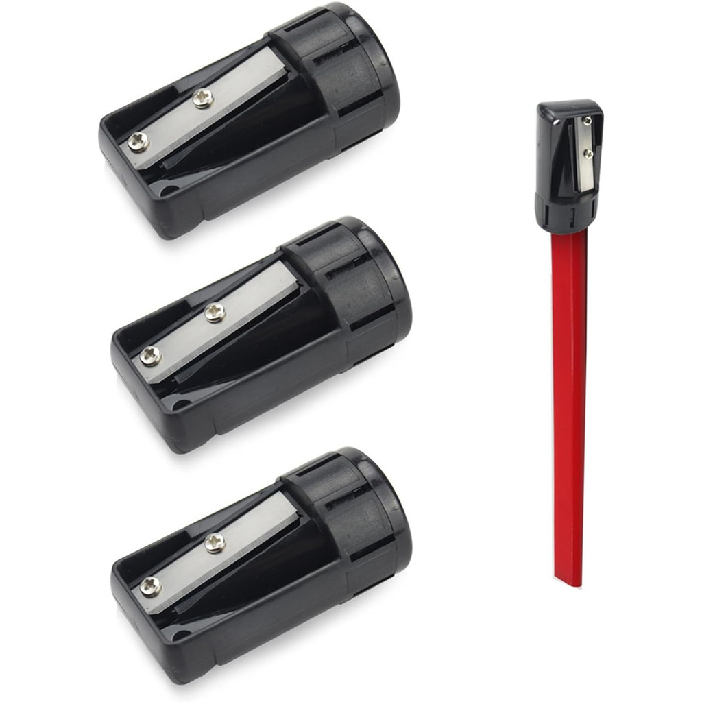

3 Pcs Contractor Pencil Sharpener Carpenter Manual Portable Woodworking Sharpens Heavy Duty Manual Construction Flat Pencils