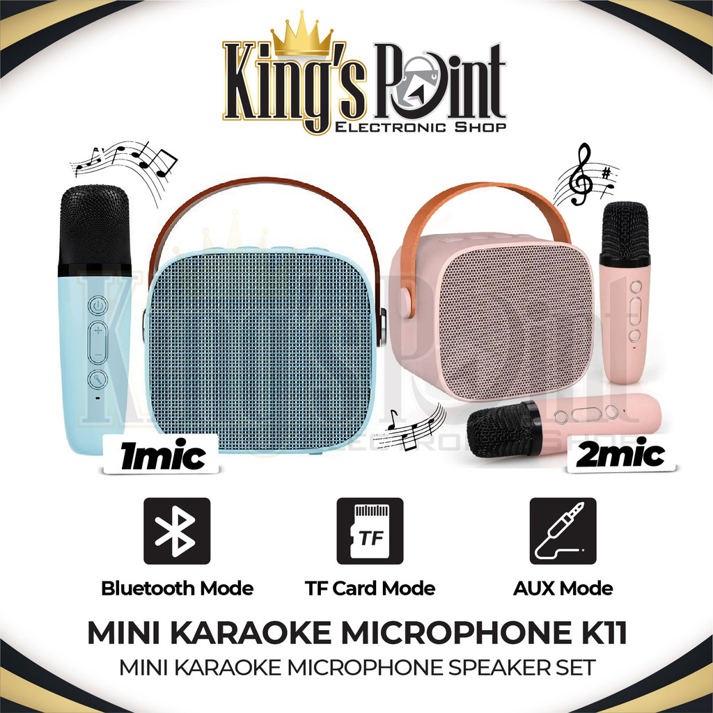 MIC KARAOKE KARAOKE MICROPHONE D20-K1 SPEAKER SET BLUETOOTH FULL BASS SUARA JERNIH - Original
