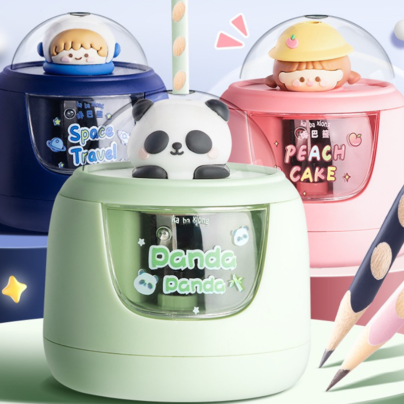 

Automatic pencil sharpener electric pencil sharpener cartoon cute children pencil sharpener multi-functional sharpener plane