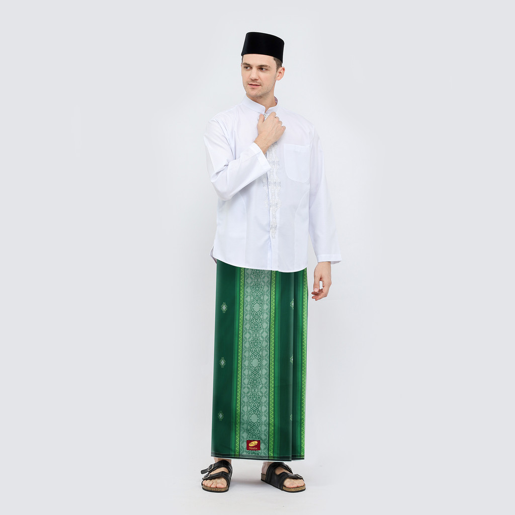 Sarung ATLAS Premium 790 Jacquard Songket Hijau 01