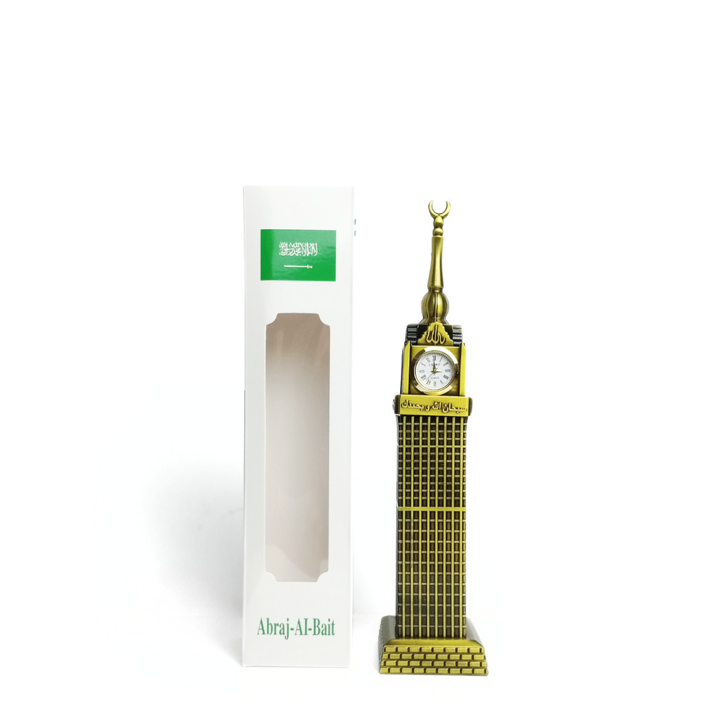 Pajangan miniatur jam Abraj Al Bait souvenir negara Arab Saudi