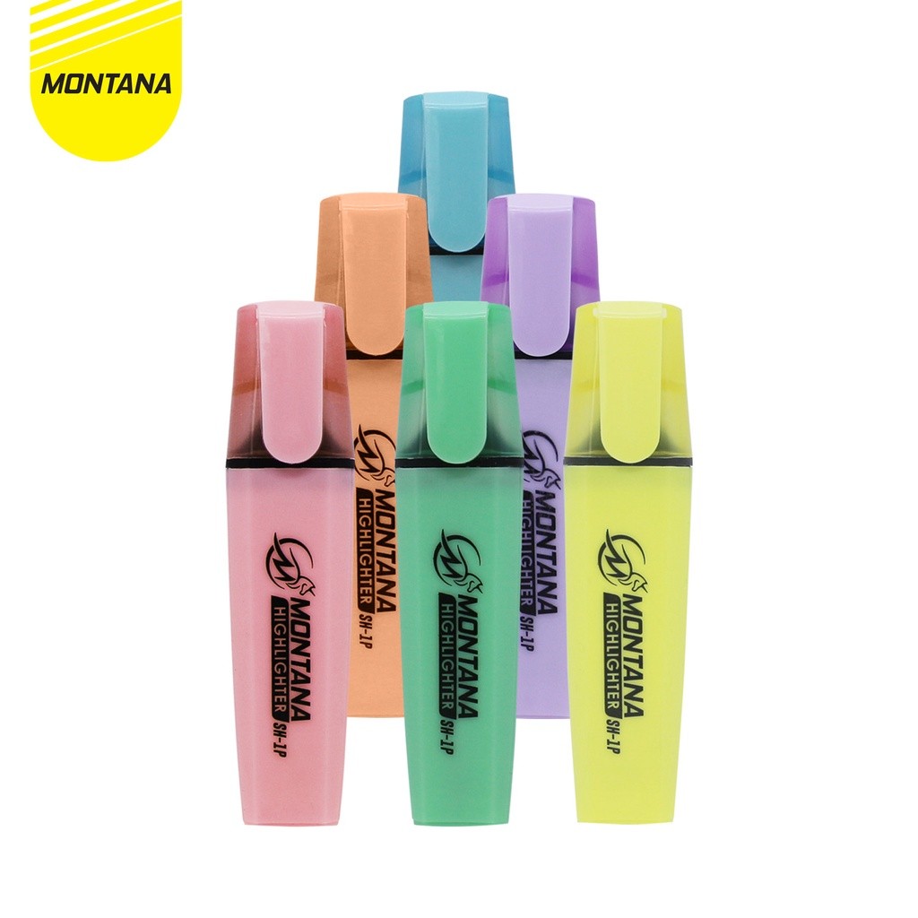 

MONTANA Highlighter / Penanda Berwarna / Color Pastel SH-1P - Retail