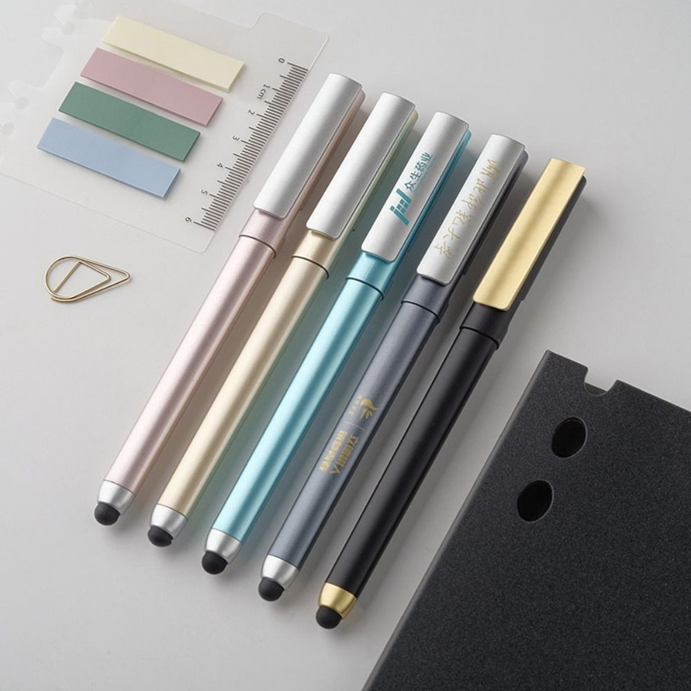 

Phone Holder Metal Signature Pen Frosted Luxury Ballpoint Pen 5 Colors Spray Paint Neutral Pen Men's Business