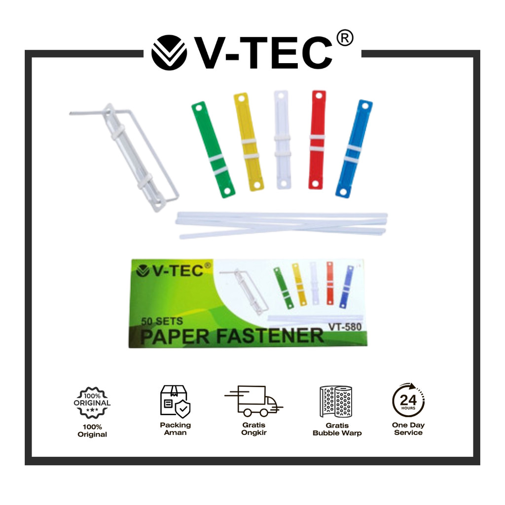 

V-TEC PAPER FASTENER 580 WARNA
