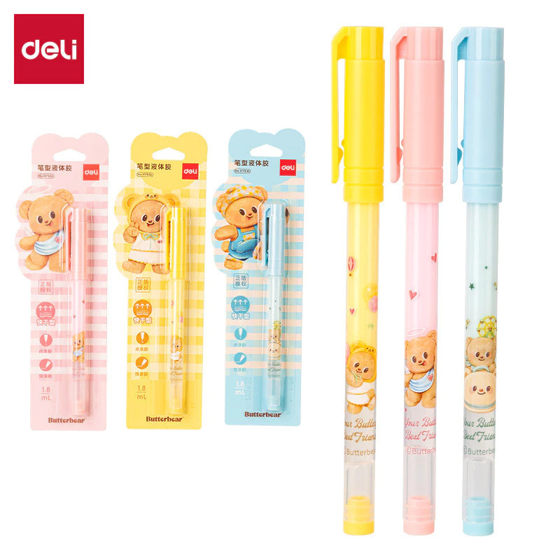 

Deli x Butterbear | Lem Cair (Liquid Glue) ACR / Lem dalam bentuk pulpen | 1.8 ml | HY506