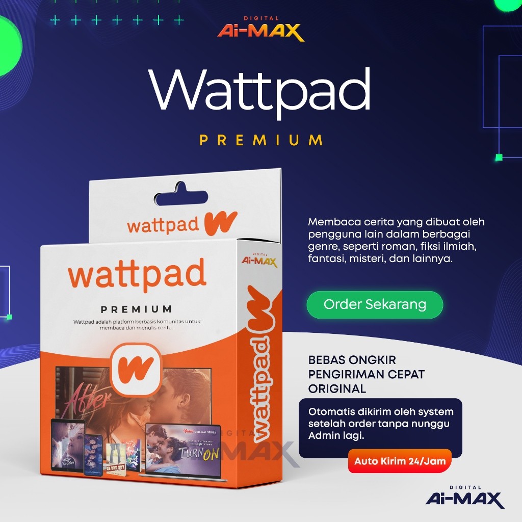 Wattpad Premium - UNLIMITED STORIES TERMURAH NO.1 SE-SHOPEE