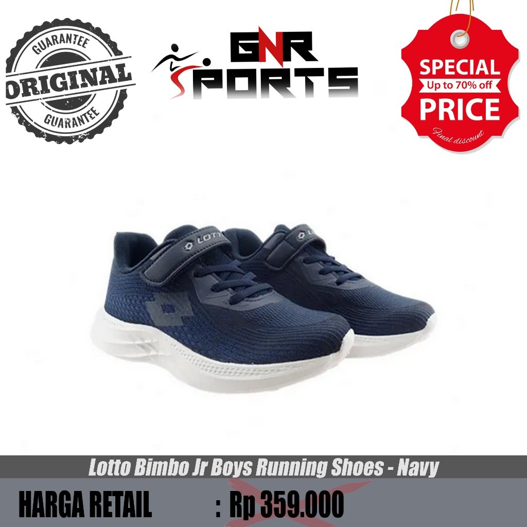 Sepatu anak  Lotto Bimbo Jr Boys Running Shoes - Navy  Original 100%