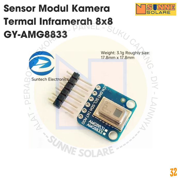 Sensor Modul Kamera Termal Inframerah 8x8 GY-AMG8833