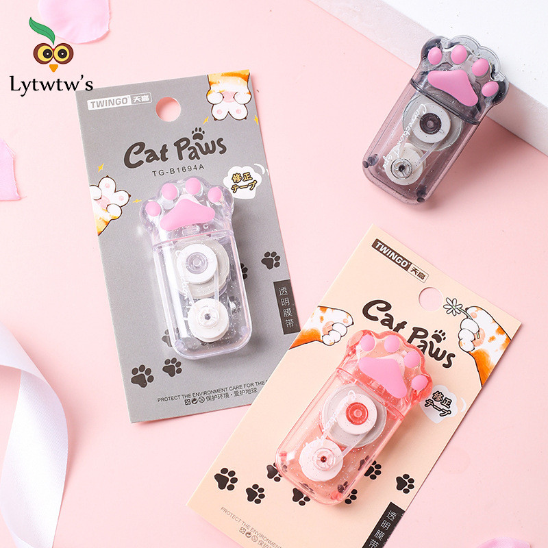 

1 Piece Lovely Kawaii Transparent Cute Cat Claw Stationery Office School Supply Gift Corrector Novel Correction Tape