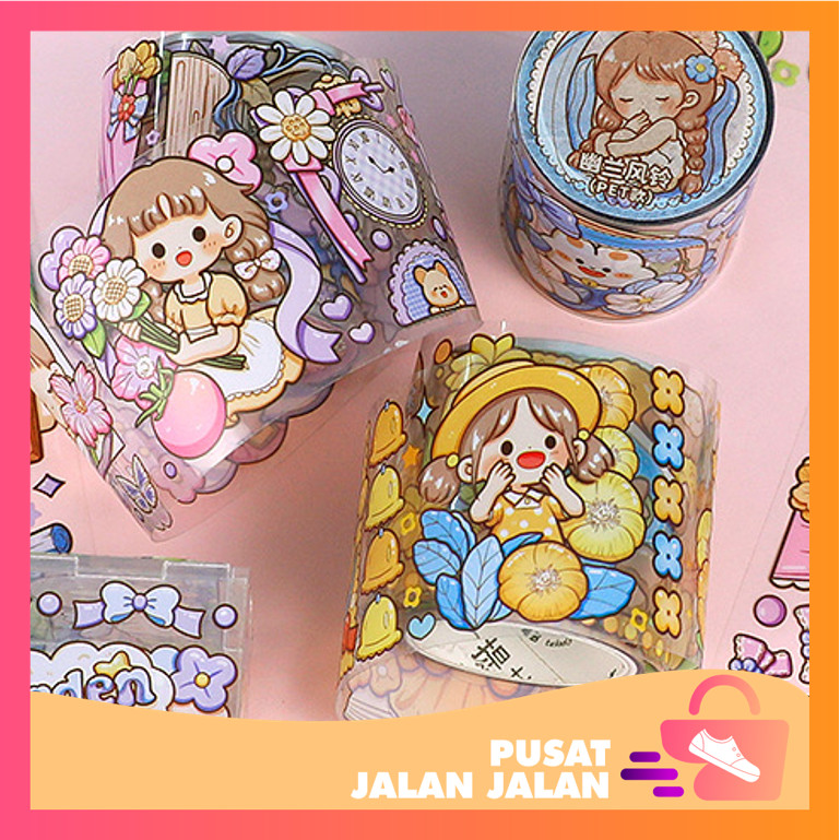 

PJJ - 5895 Washitape Sticker PVC / Stiker Gulung / Sticker Rolling Lucu Karakter Besar / Sticker Roll Lucu / Sticker Karakter Anak Roll