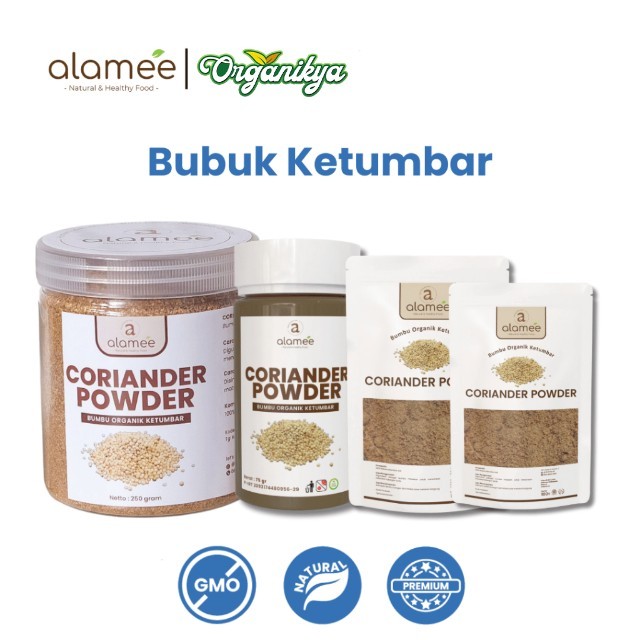 

ALAMEE Ketumbar Bubuk Organik Bumbu Dapur Instan Coriander Powder Murni Asli Tanpa Campuran organikya