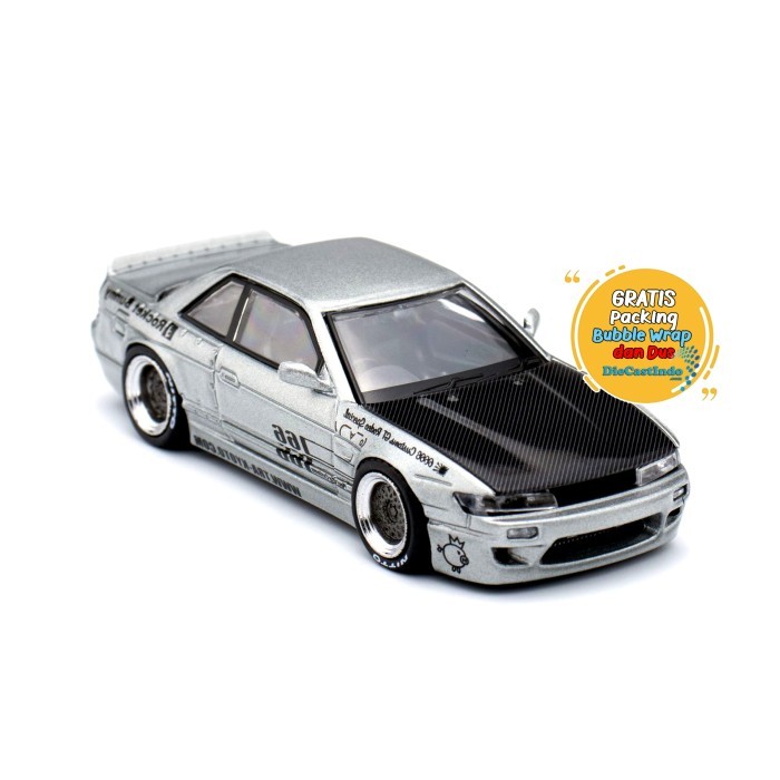 INNO64 Nissan Silvia S13 (V1) Pandem / Rocket Bunny Silver