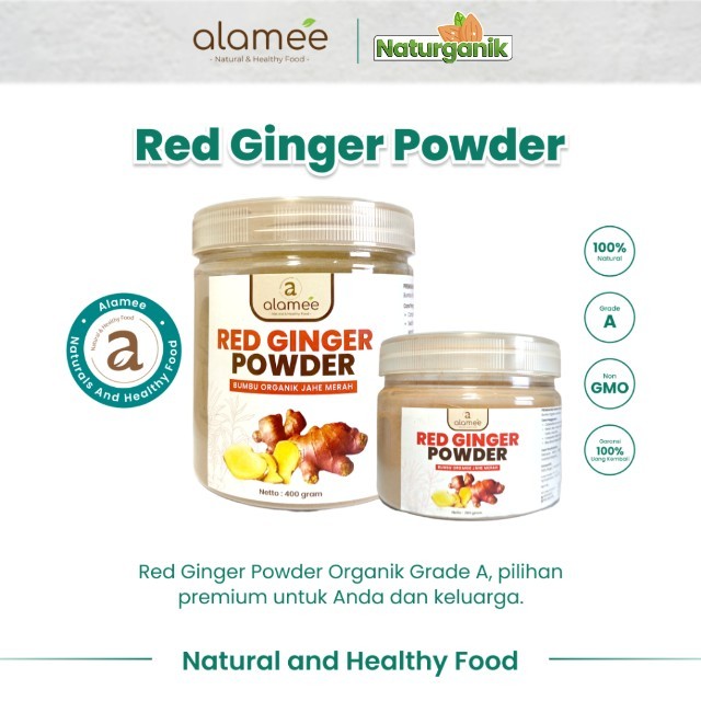 

ALAMEE Red Ginger Powder Premium Minuman Jahe Merah Bubuk Tanpa Campuran Sehat Serbuk Minuman Naturganik