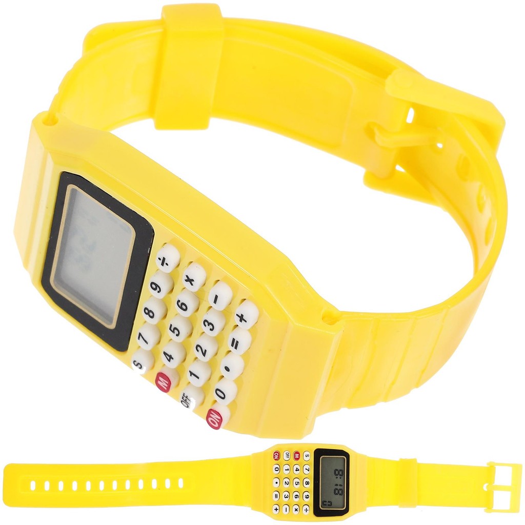 

2 Pcs Random Style Watch Calculator Wrist Boys for Kids Calculation Children Portable Calculating Sturdy