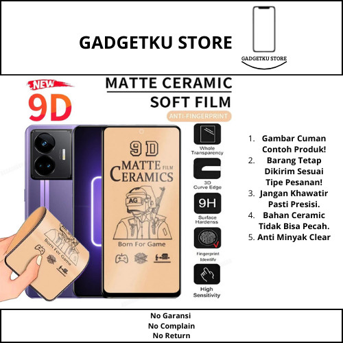 [ CERAMIC ANTI MINYAK Oppo F7 / F9 / F9 Pro / F11 / F11 Pro ] TEMPERED NANO CERAMIC MATTE GLARE ANTI